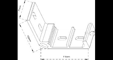 Brulo - Muurbevestingsplaten -Windscherm -accessoire - Hoek- hoekbevestiging
