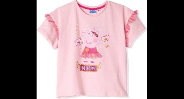Peppa pig shirt - met tule - lichtroze - maat 110 (5 jaar)