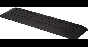 Deluxe Rubberen Drempelhulp 3,0 cm - Toepassingsgebied: Binnen, Buiten - Breedte: 90 cm - Hoogte: 3 cm - Diepte: 23.6 cm - Antislip - Oprijplaat - Drempelhelling - Oprijhelling