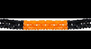 WIDMANN - Oranje en zwarte Halloween slinger