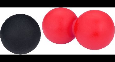 Avento Lacrosse/Massage Ballen - Set - Roze/Zwart - Siliconen