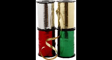 Cadeaulint, B: 10 mm, glossy, 4x250 m/ 1 doos