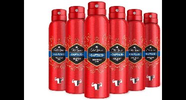 Old Spice Deodorant -  Captain - 6 x 150 ml