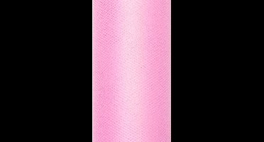 Roze Tule Rol 50cm 9m