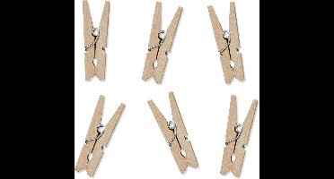 Partydeco - Knijpers naturel (10st)