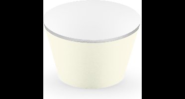 Cupcake Vormpjes Lichtgeel Pastel 7,6cm 6st