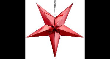 PartyDeco - Kerstster Rood (70 cm)