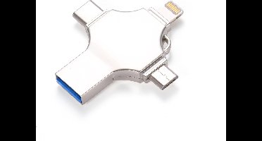 DrPhone 3-Drive – 128GB - Flashdrive - USB Stick - USB Opslag - Externe Geheugen voor Smartphones – Tablets - Lightning - Android – USB-C – USB. 3.0