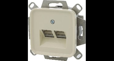 Busch-Jaeger Contactdoos - ISDN - Inbouw - 2 x 8-polig - CAT6A - Geschikt voor Busch-Jaeger Serie Reflex - Crème