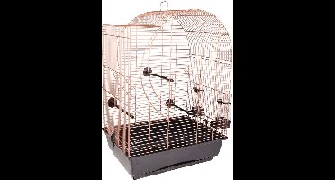 Flamingo Vogelkooi Kelby Bruin&Koper&Zwart - - 45x32x64 cm