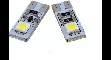 T10 - 5050 - 1 SMD - CANBUS - 2 stuks - wit