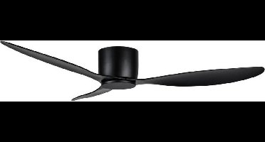 Plafondventilator Brezza 3 blad Ø 132 cm | Zeer stille ventilator | Top kwaliteit | Energie zuinig | + remote | Voor laag plafond | 6 snelheden | Beste alternatief voor airco | Zomer en winter stand | Zwarte ventilator