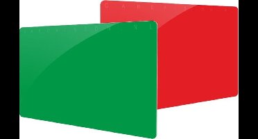 Gekleurde PVC kaart - voorzijde groen / achterzijde rood