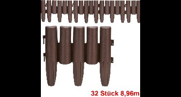 Deuba Tuinrand 8,96m Palissade Houtlook Bruin Maairand 1 element (lxb): 28x24cm