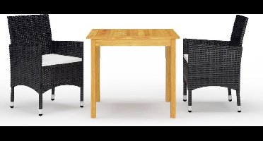 vidaXL - 3-delige - Tuinset - zwart