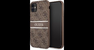 Guess Logo Stripe Backcase iPhone 11 Bruin