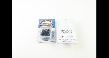 Scrapbooking Eyelet Hartje 10mm 15 stuks Zwart Gat 4 mm