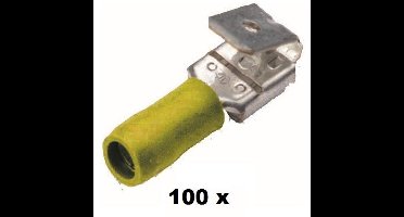 Cimco vlakstekerhuls met aftak geisoleerd 4-6mm2 6,3X0,8 zak 100