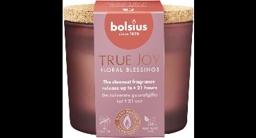 6 stuks Bolsius geurglas met kurk Floral Blessings geurkaarsen 66/83 (21 uur) True Joy