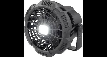 Rechargeable Accuventilator Zwart Met afstandsbediening, Zwenkbaar, Met lamparmatuur