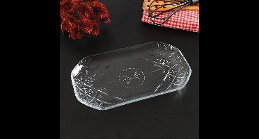 Pasabahce - Timeless serveerschaal - Ovaal bord - Servies bord - Glas - 29.8 x 17.7 cm
