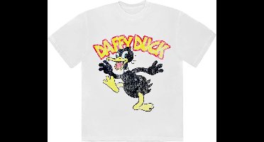 Looney Tunes - Daffy Duck Heren T-shirt - L - Wit