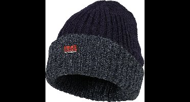 Heatkeeper - Thermo muts heren - One Size - Marine Blauw - 2-Stuks - Warme heren muts