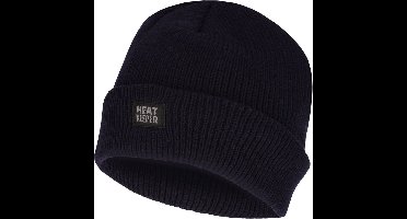 Heatkeeper - Thermo muts heren - One Size - Blauw - 2-Stuks - Warme heren mutsen