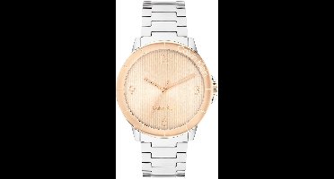Calvin Klein CK25100025 VIVACIOUS Dames Horloge - Mineraalglas - Staal - Zilverkleurig - 36 mm breed - Quartz - Vouw/Vlindersluiting - 3 ATM (spatwater)