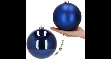 Springos Kerstballen | 2 Stuks | 15 cm | Blauw