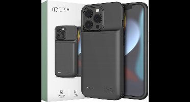 TECH-PROTECT - POWERCASE - 4800MAH IPHONE - 14 / 14 - PRO - ZWART
