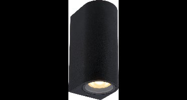 Lucide ZARO - Wandspot / Wandlamp Binnen/Buiten - 2xGU10 - IP44 - Zwart