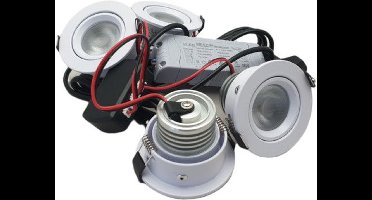 LED Set van 4 Inbouwspots - 4W - Wit - 2700K - Dim - Ø62-ZM52 - Gratis Trafo