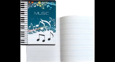 Muziekschrift met Notenbalken - A5 formaat - Muziek - Gratis Verzonden