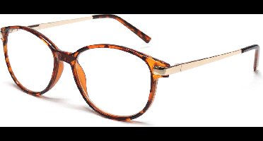 Spectrum Leesbril Havanna/ Goud 1.00 Klassiek Rond