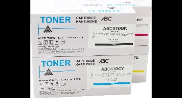 Set 4x ABC huismerk toner XXL geschikt voor Lexmark C3326dw C3326ow MC3326adwe MC3326i