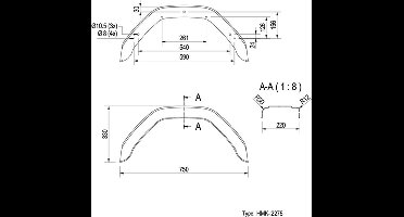 Spatscherm kunststof 14”