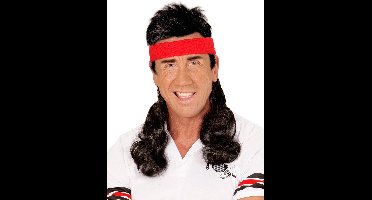 Zweetband rood met haar