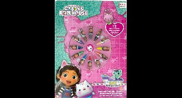 Gabbys Poppenhuis -Notitieboek - 12 mini Krijtjes - A4 Schrift