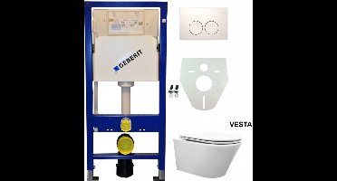 Geberit UP 100 Vesta wc+ Flatline zitt.+ Delta 25 wit