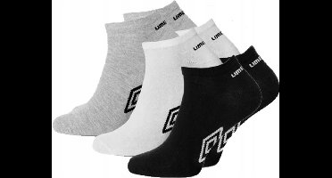 Umbro - Unisex - Maat 39 - 42 cm (3 - paar ) Multipack - Sneakersokken - veelkleurig - Sokken voor Heren/Mannen/Dames - Sport - Sneaker - Zwart/Wit/Grijs