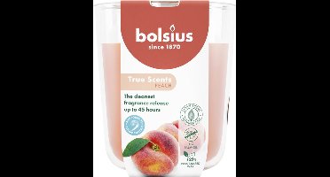 4 stuks Bolsius geurglas perzik - peach geurkaarsen 97/85 (45 uur) True Scents