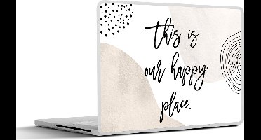 Laptop sticker - 11.6 inch - Quote - Geluk - Thuis - 30x21cm - Laptopstickers - Laptop skin - Cover