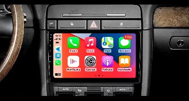 geschikt voor Audi A4 & Seat Exeo | 1999 - 2010 | 4GB & 64GB | Carplay & Android auto | Autoradio met navigatie | Radio scherm | 1999 2000 2001 2002 2003 2004 2005 2006 2007 2008 2009 2010 | B6 S4 B7 RS4