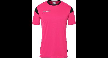 Uhlsport Squad 27 Shirt Korte Mouw Kinderen - Roze / Zwart | Maat: 116
