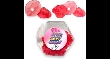 Pussy Gummy Snoepjes 1kg in Plastic Snoeppot - Zachte Gom met Fruitsmaken