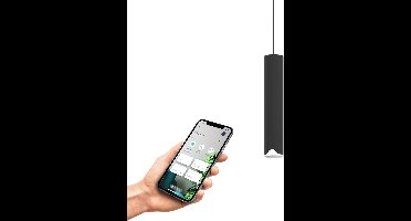 EGLO connect.z Balamorta-Z Smart Hanglamp - LED - Ø 5,5 cm - Zwart/Wit - Instelbaar RGB & wit licht - Dimbaar - Zigbee