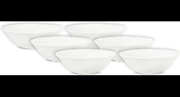 vtwonen Kommen - Serviesset - Wit - Ontbijtkom - Kommenset van 6 - 15cm
