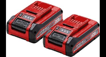 Einhell Twinpack 4.0 Ah Plus Accu - Power X-Change - 18 V/Li-ion - 2x 4.0 Ah accu - Max. vermogen: 900 W - Active Accu Management Systeem