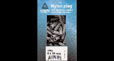 Deltafix nylon plug grijs 4 x 20 mm 125 st.